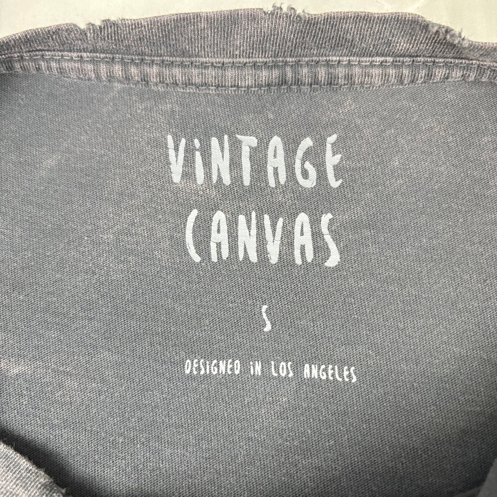 Vintage Canvas Distressed Tiger Graphic Tee Small Acid Wash Grunge‎ Goth - Picture 6 of 11